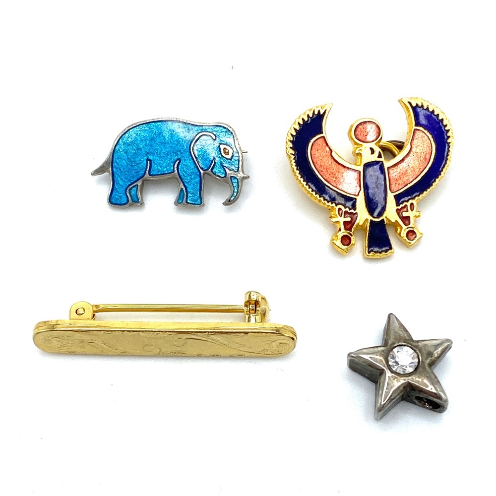 Vintage Pin Brooch Set MMA1976 Horus God Of the Sky